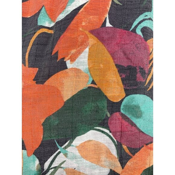 Zac & Rachel Womens XL Extra Large Tropical Peasant Blouse Top 3/4 Sleeve New - Picture 6 of 11